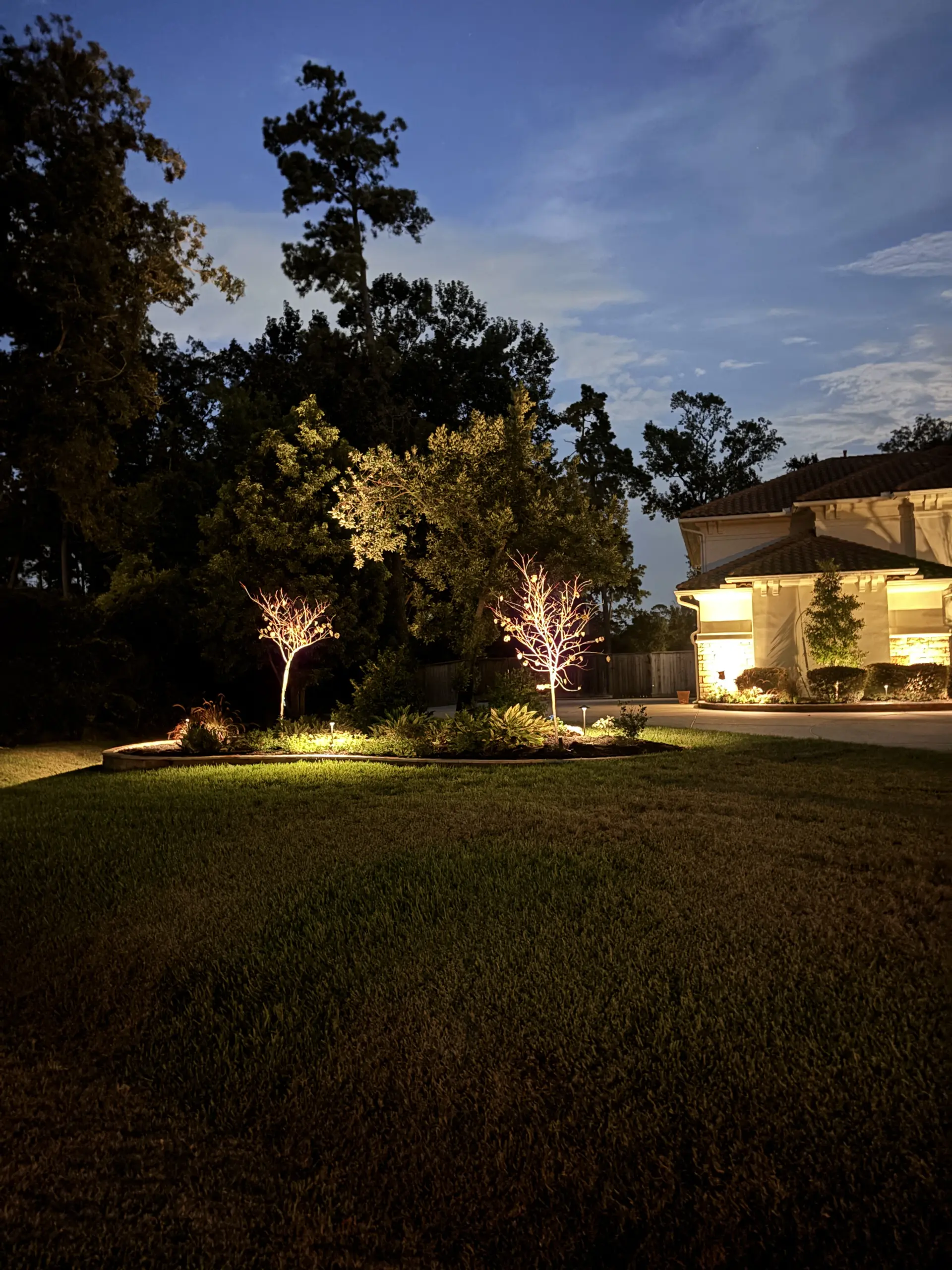 Landscape Lighting in Willow Creek Ranch in Tomball, TX