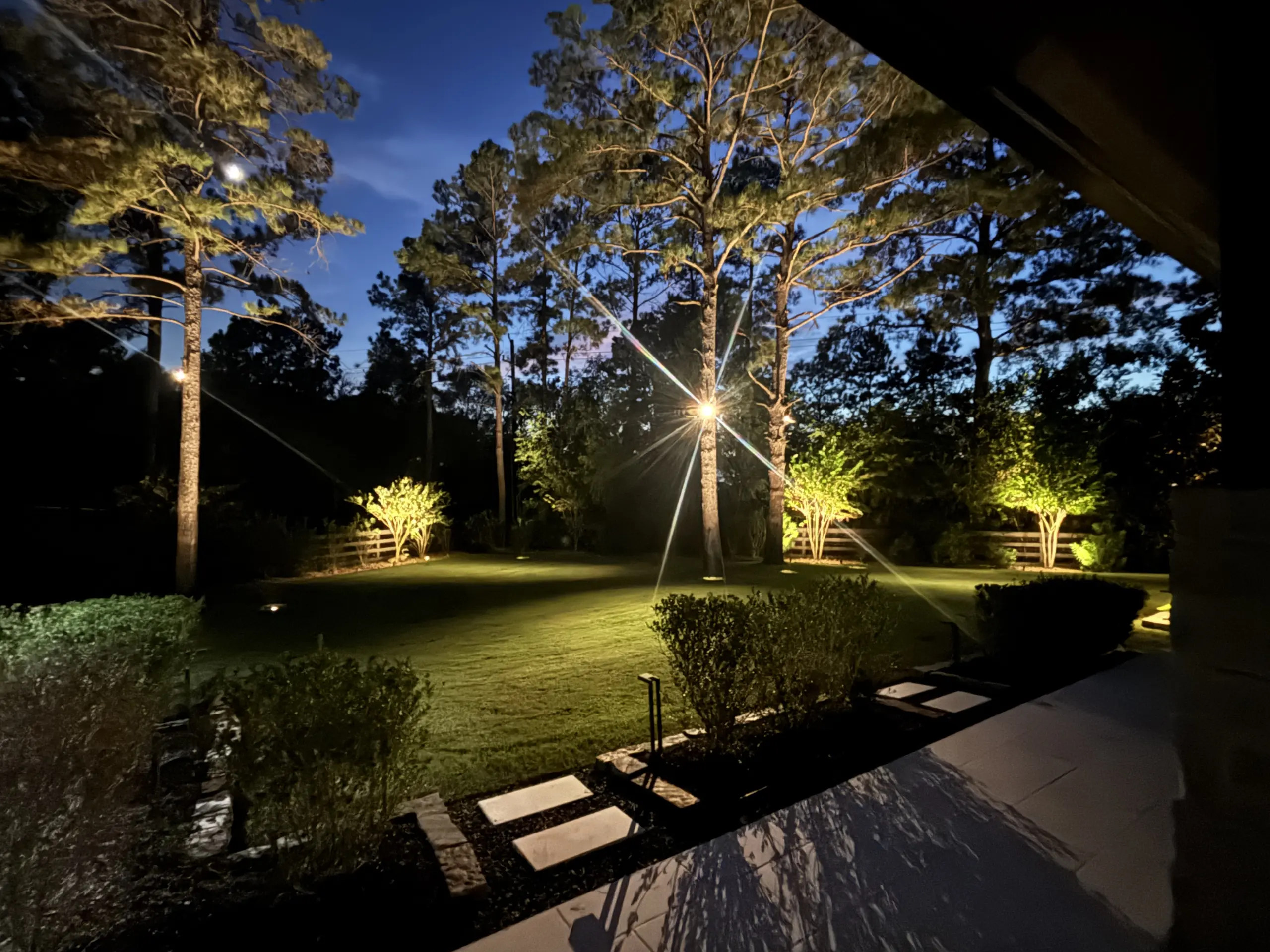 Landscape Lighting in Willow Creek Ranch in Tomball, TX