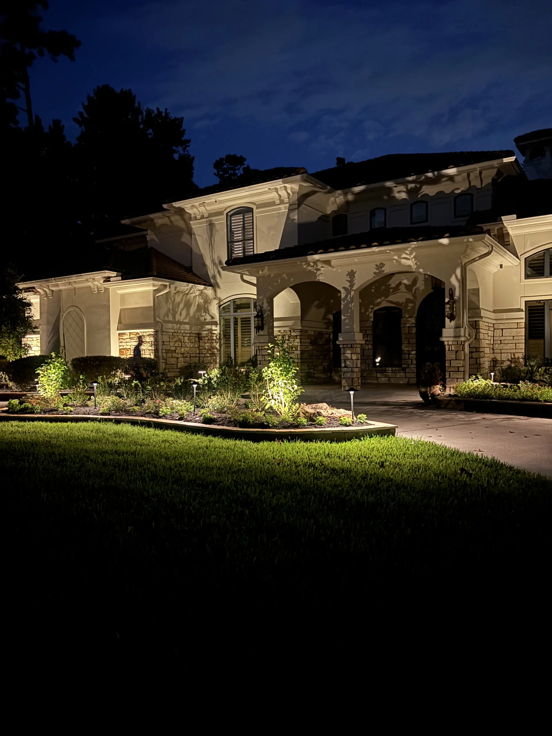 Landscape Lighting in Willow Creek Ranch in Tomball, TX