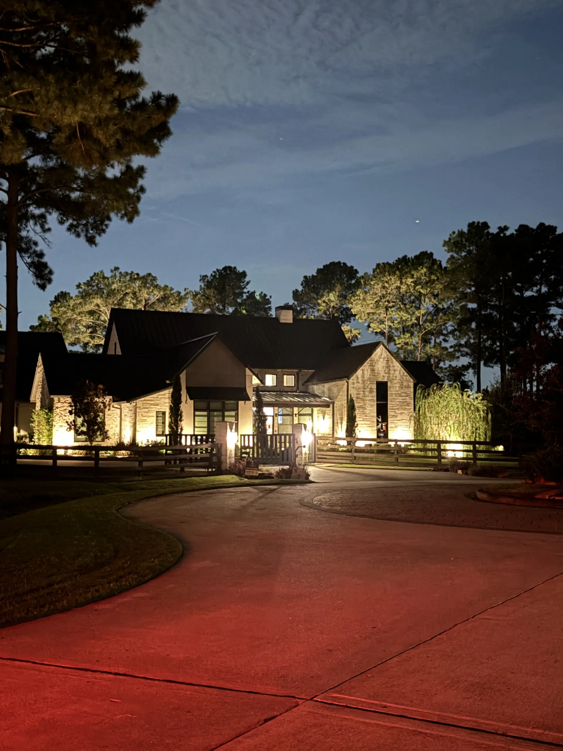 Landscape Lighting in Willow Creek Ranch in Tomball, TX